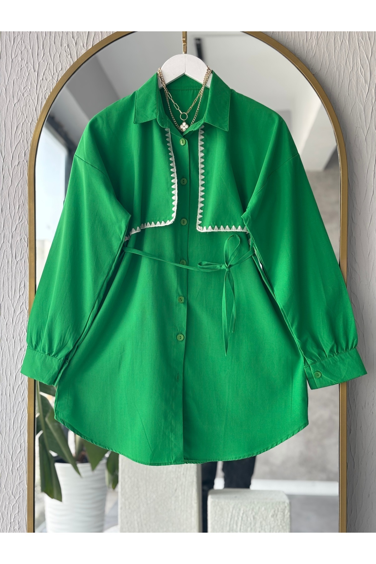 Butik-Green Bohemian Shirt 2