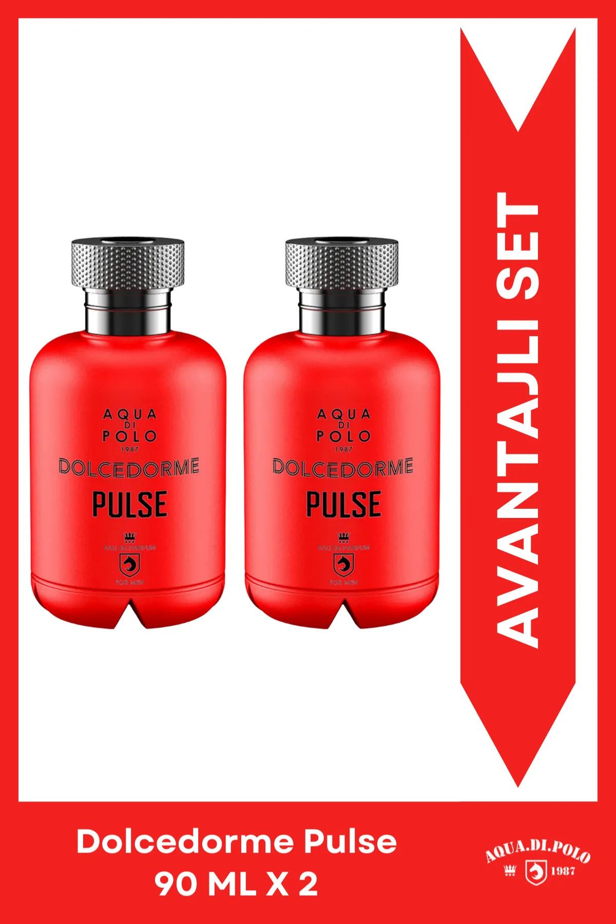 ست عطر مردانه دو تکه چوبی تند 90 میلی لیتری Dolcedorme Pulse Stcc021145 Aqua Di Polo 1987