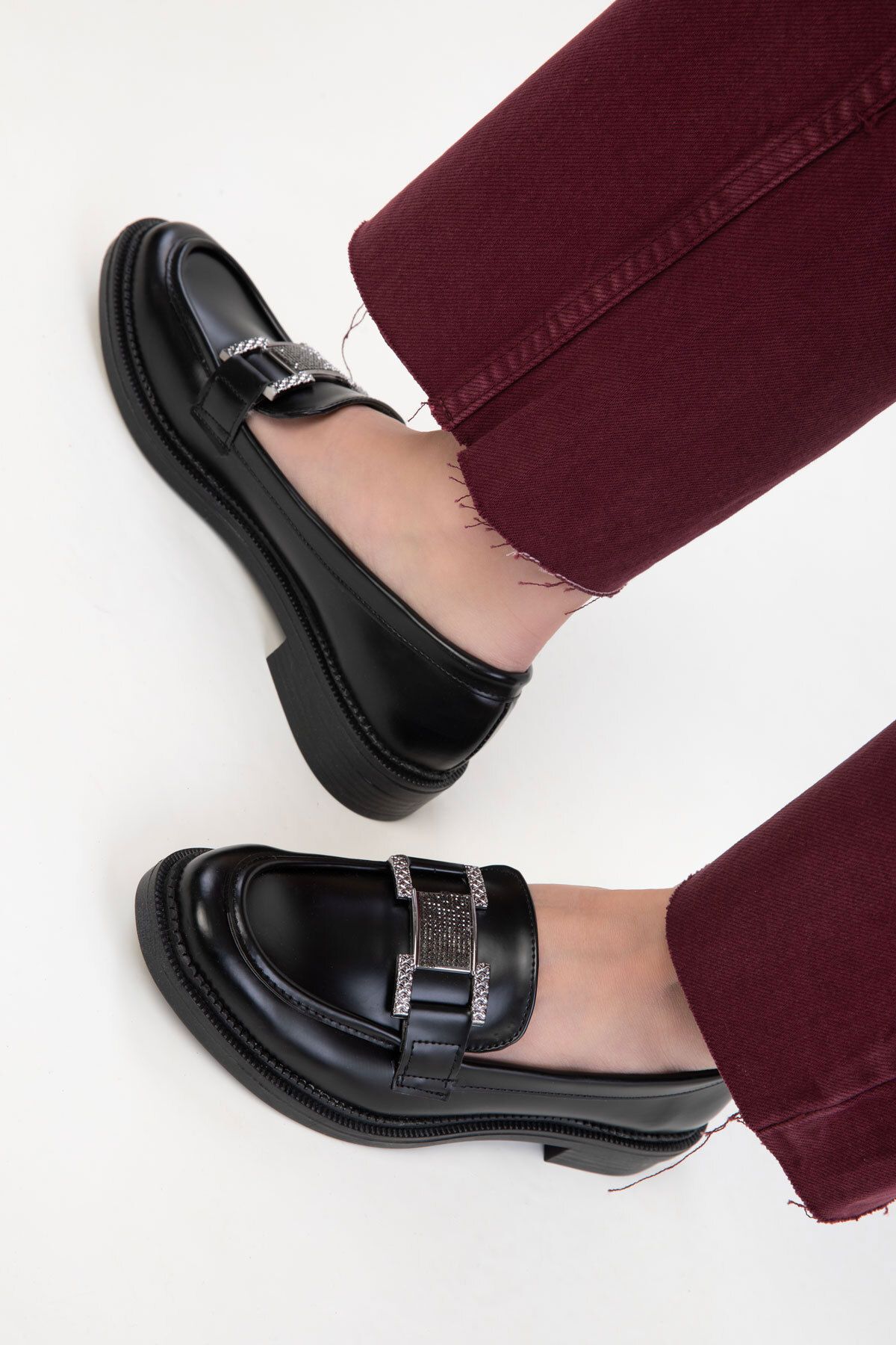 SOHO-Black Women's Loafer Shoes 20454 5