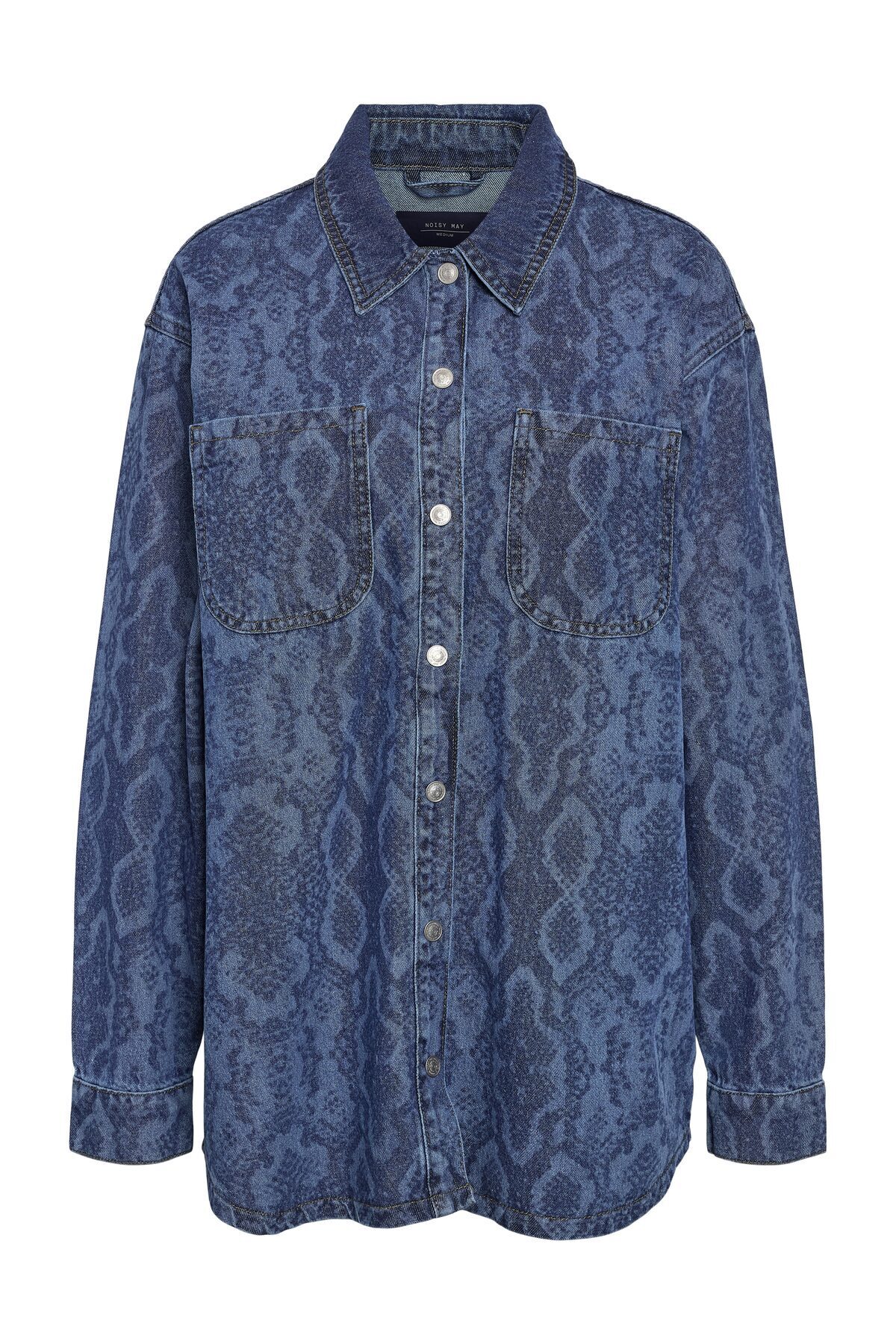 Noisy May Nmalva Denim Snake Shacket - Az351mb Kobieta - M