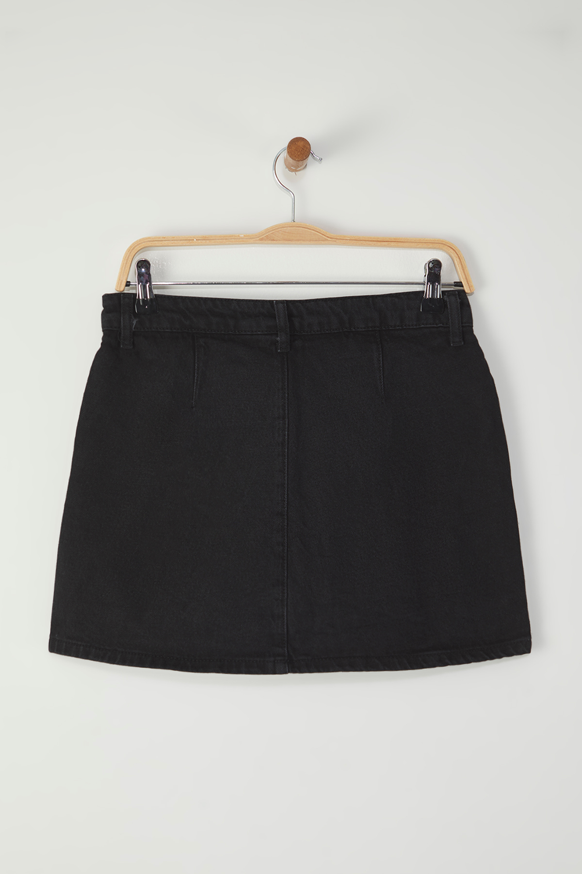 Trendyolmilla  Siyah More Sustainable Yüksek Bel Mini Denim Şort Etek TWOSS25SR00079 - Görsel 9