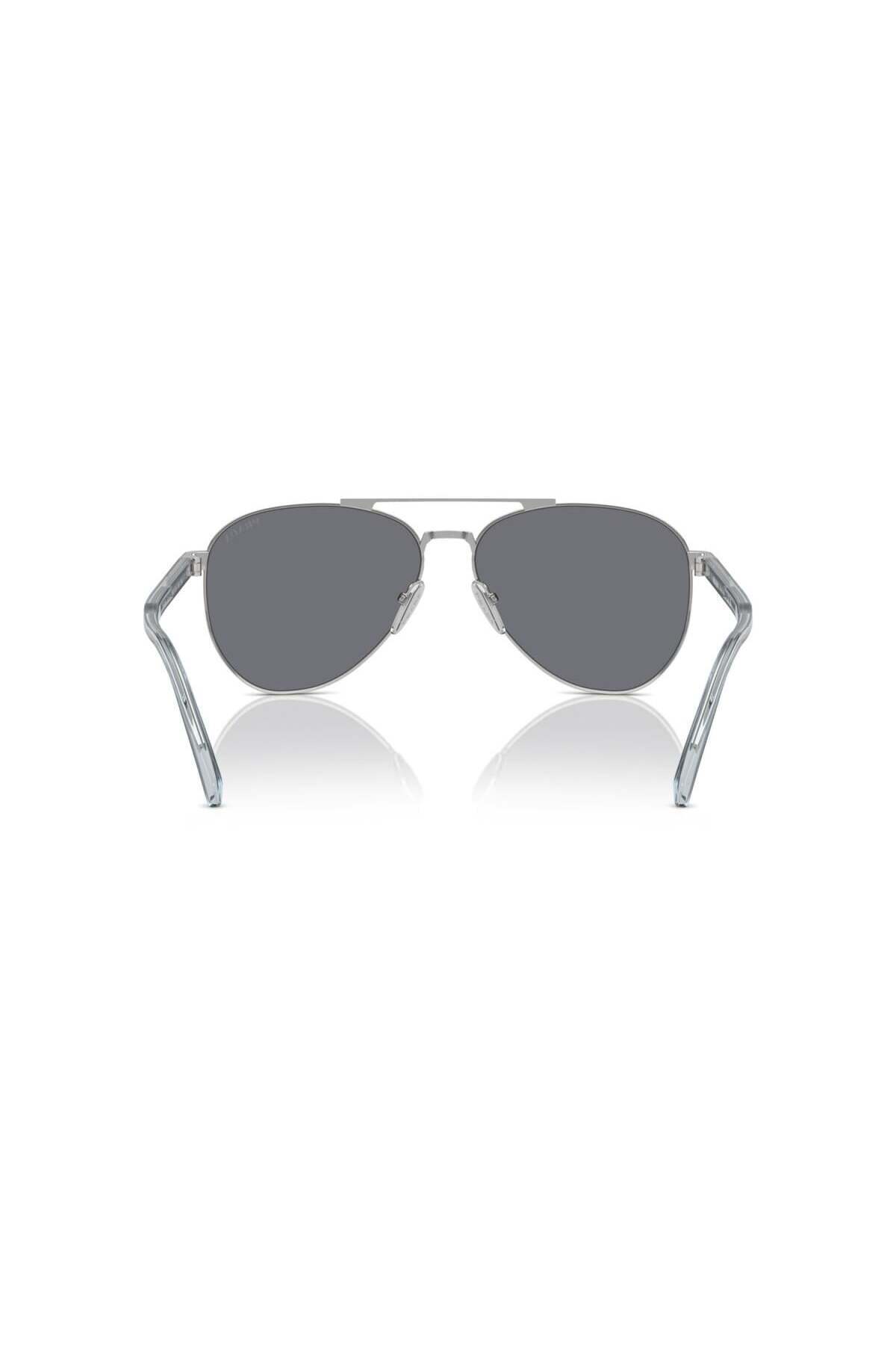 Prada-Man Pilot Sunglasses- Pr A58s - Lense Size:61mm - Silver 3