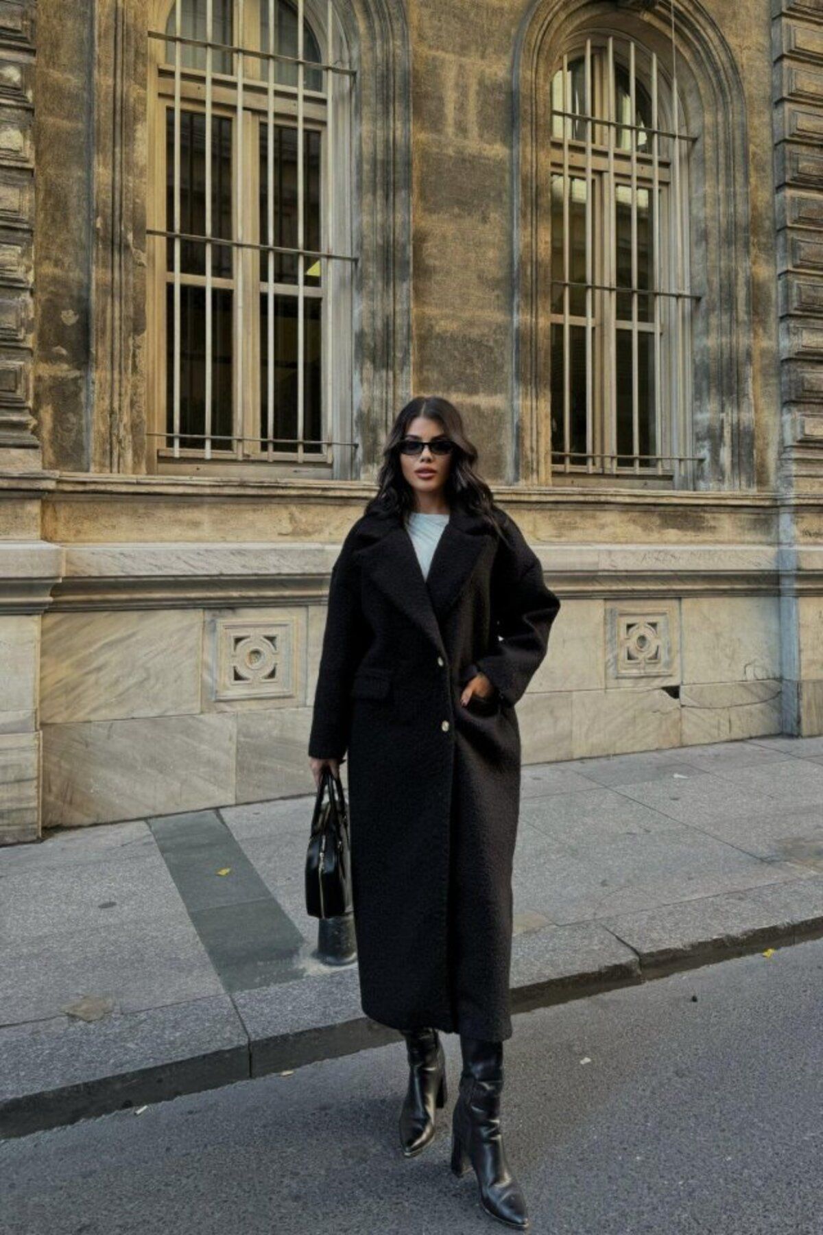 velmorafashion Buklet Kaban - Siyah