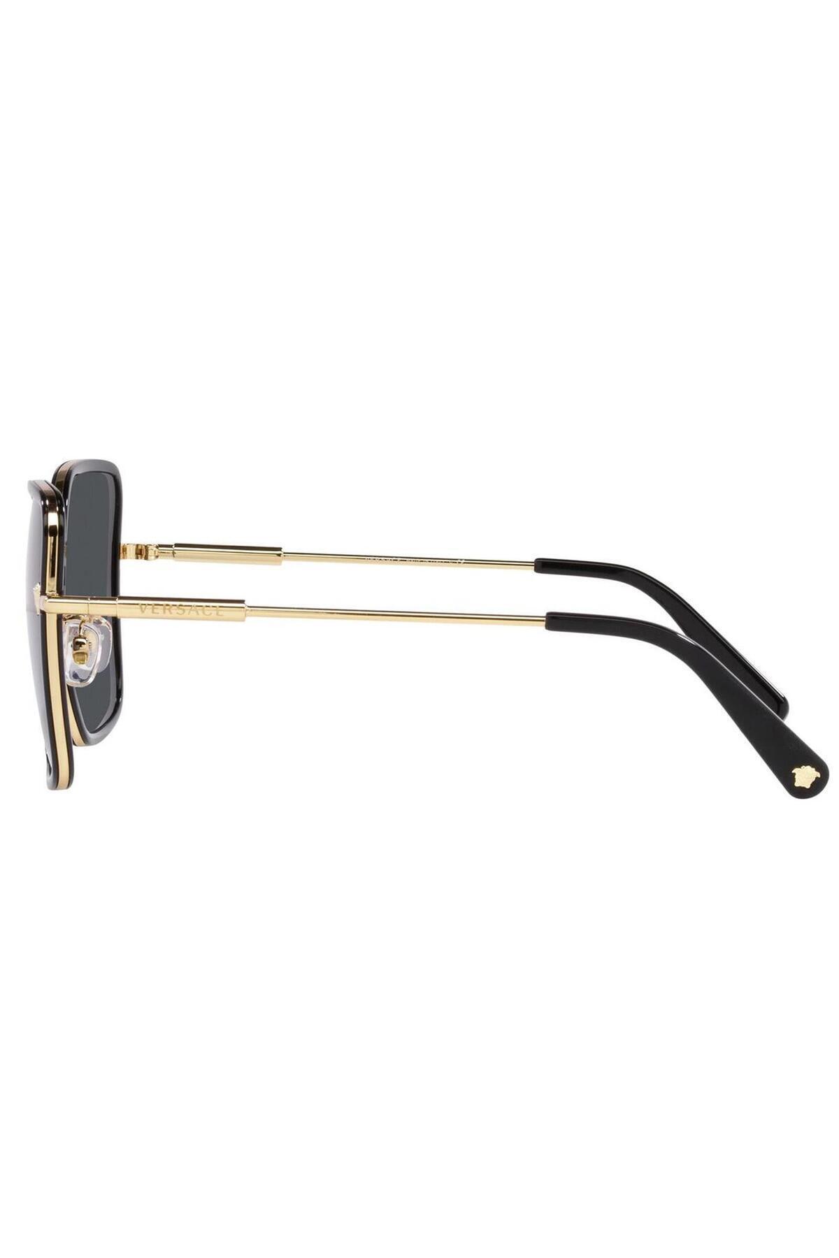 Versace-Woman Square Sunglasses- Ve 2247d - Lense Size:57mm - Black 3