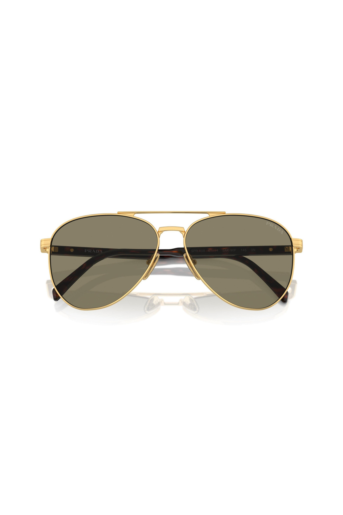 Prada-Man Pilot Sunglasses- Pr A58s - Lense Size:58mm - Gold 5