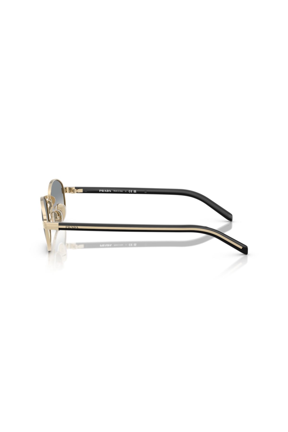 Prada-Woman Oval Sunglasses- Pr B53s - Lense Size:49mm - Pale Gold 2