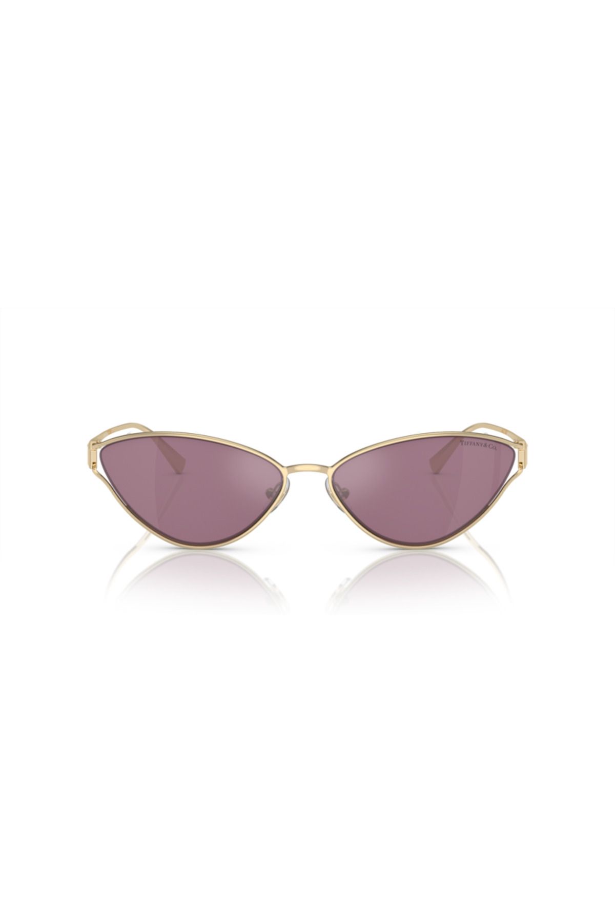 Tiffany-نموذج 0TF3095 6194AK61 عين القطة المعدنية باللون الذهبي الباهت للإناث البالغات 4