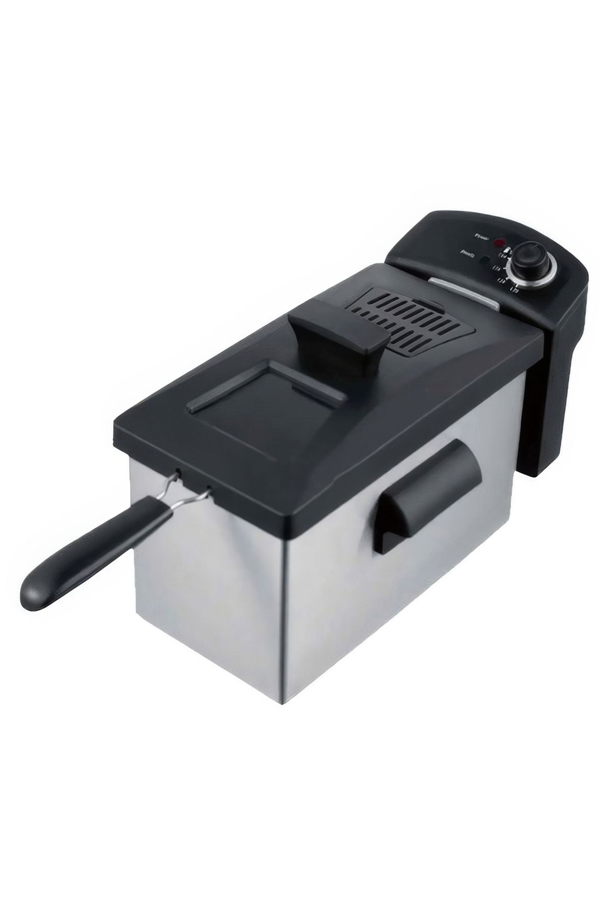 HOMİX-1960Watt Stain Resistant Adjustable Thermostat Deep Fryer Black and Silver 3.5 Liter 2