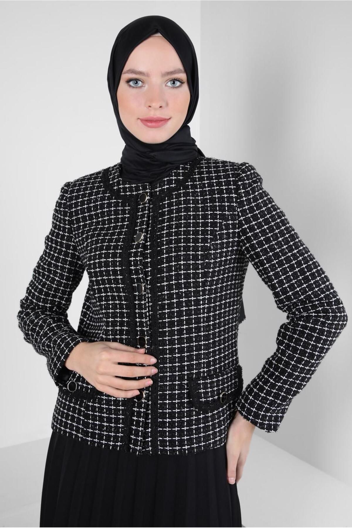 کت و شلوار دامن چین دار 30404 Alvina