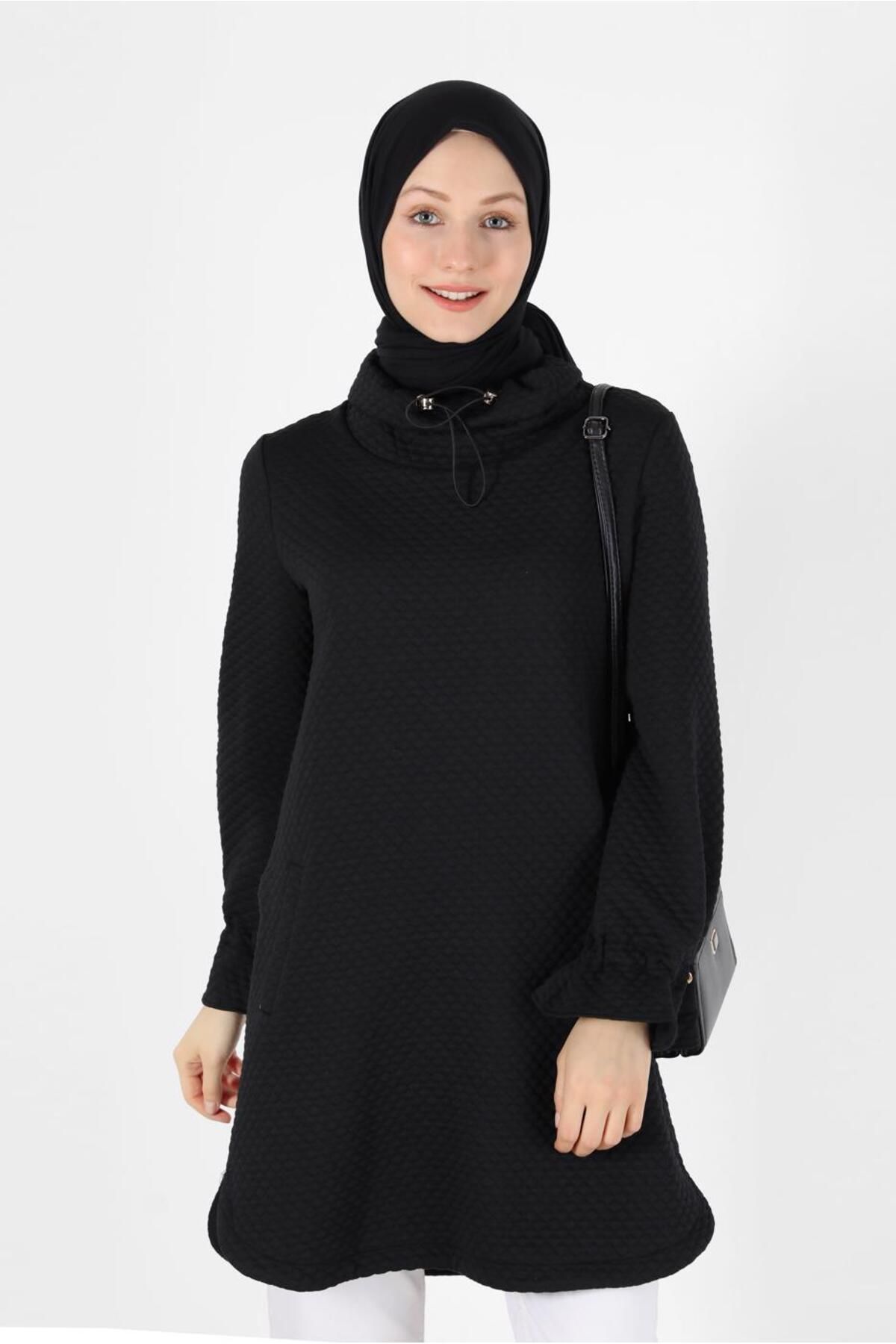 تونیک طرح دار لحاف با سرآستین الاستیک 42372 Alvina