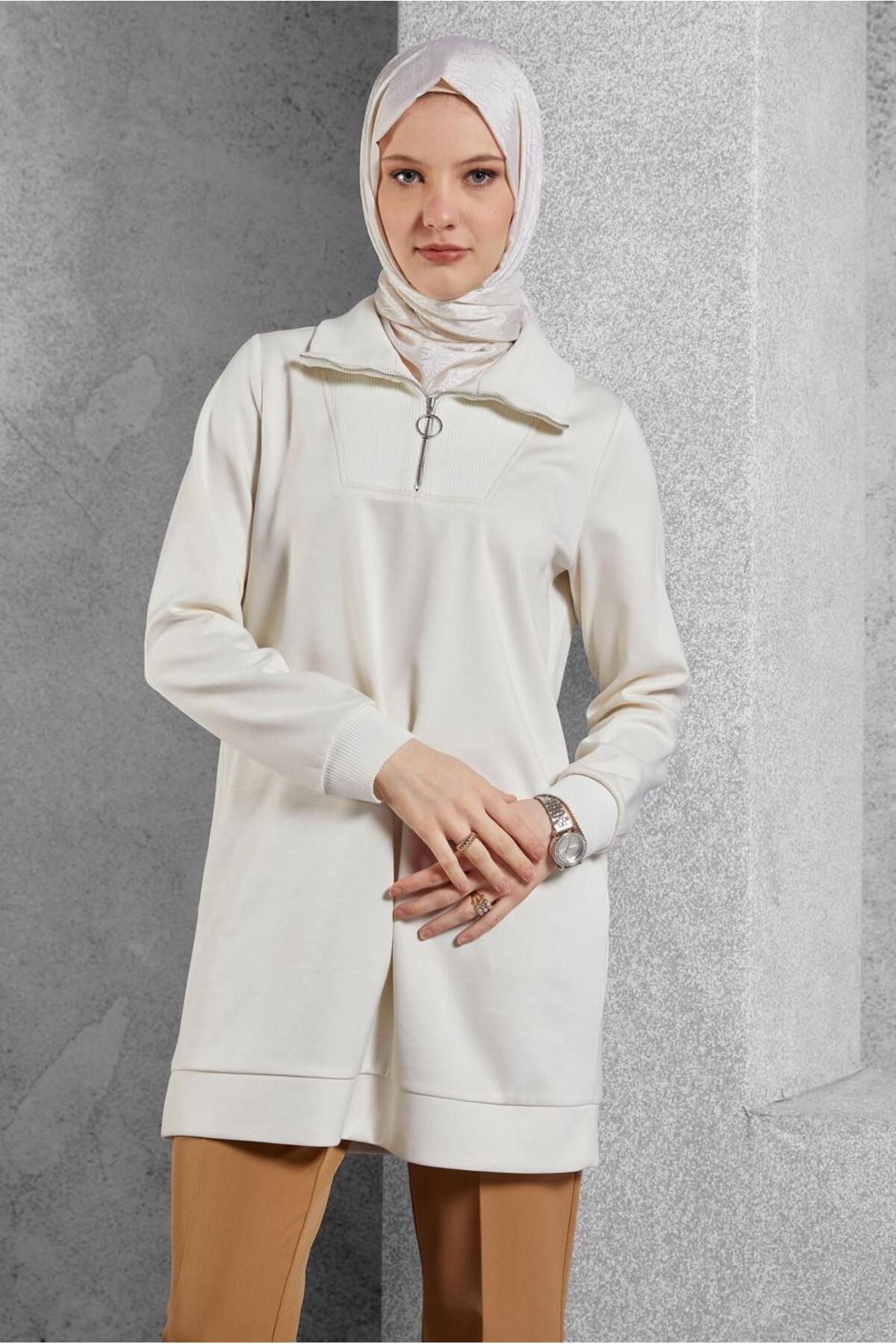 TUNIC TRACKSUIT SIDE زیپ دار 45287 Alvina