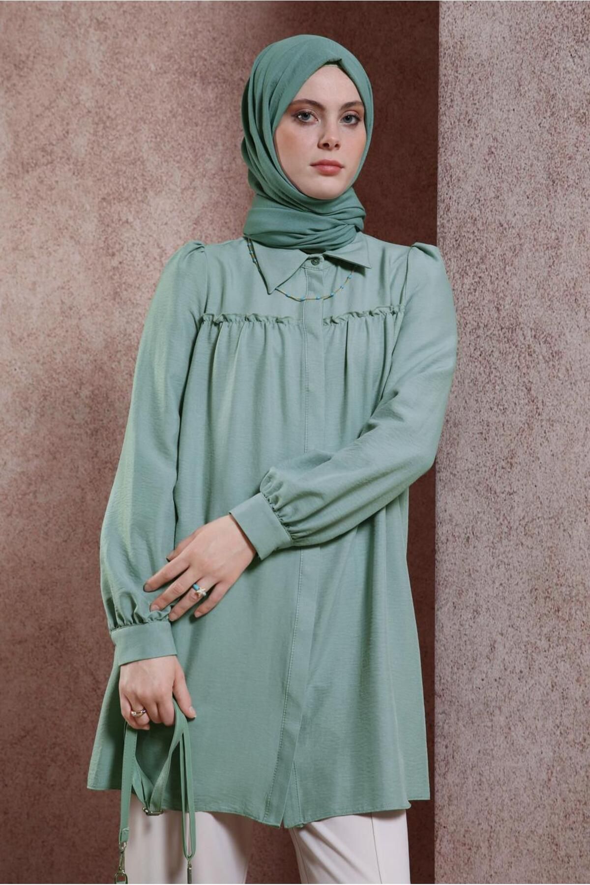 تونیک یقه پیراهن 44489 Alvina