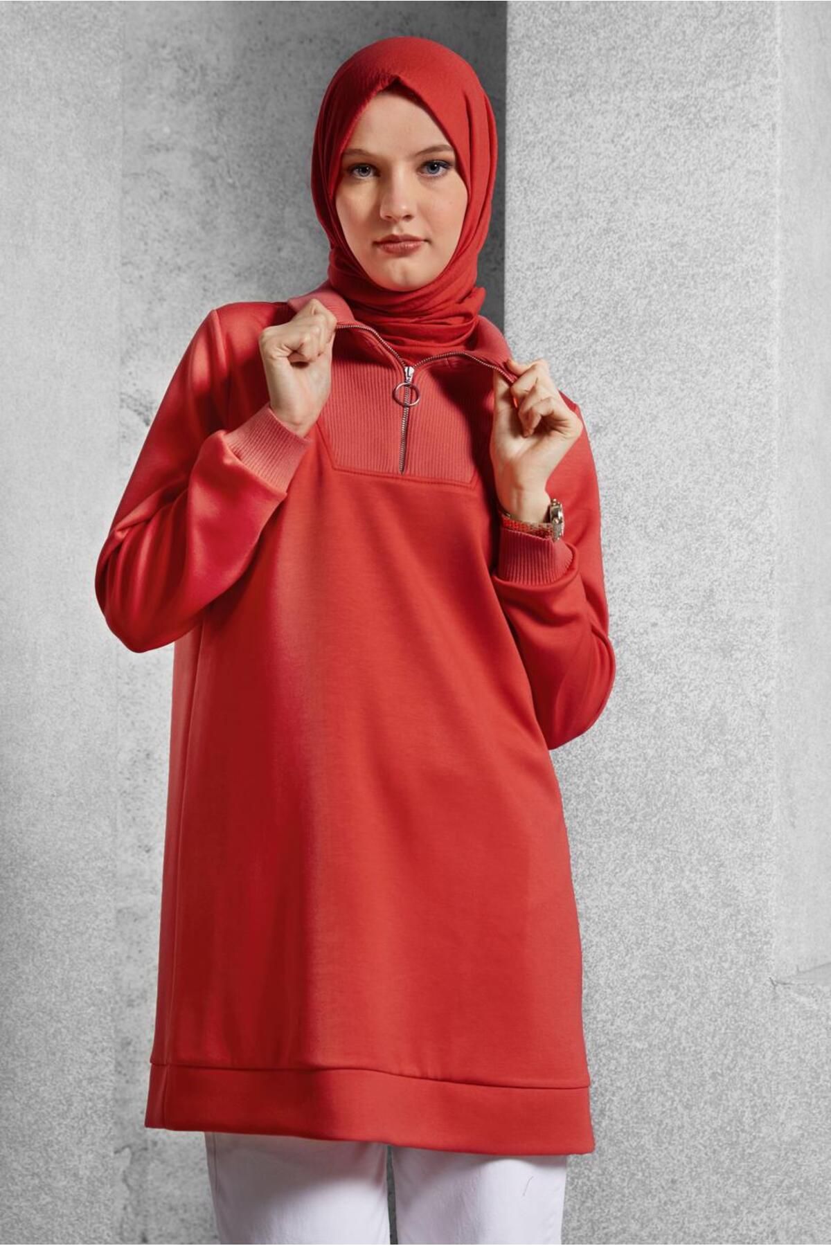 TUNIC TRACKSUIT SIDE زیپ دار 45287 Alvina