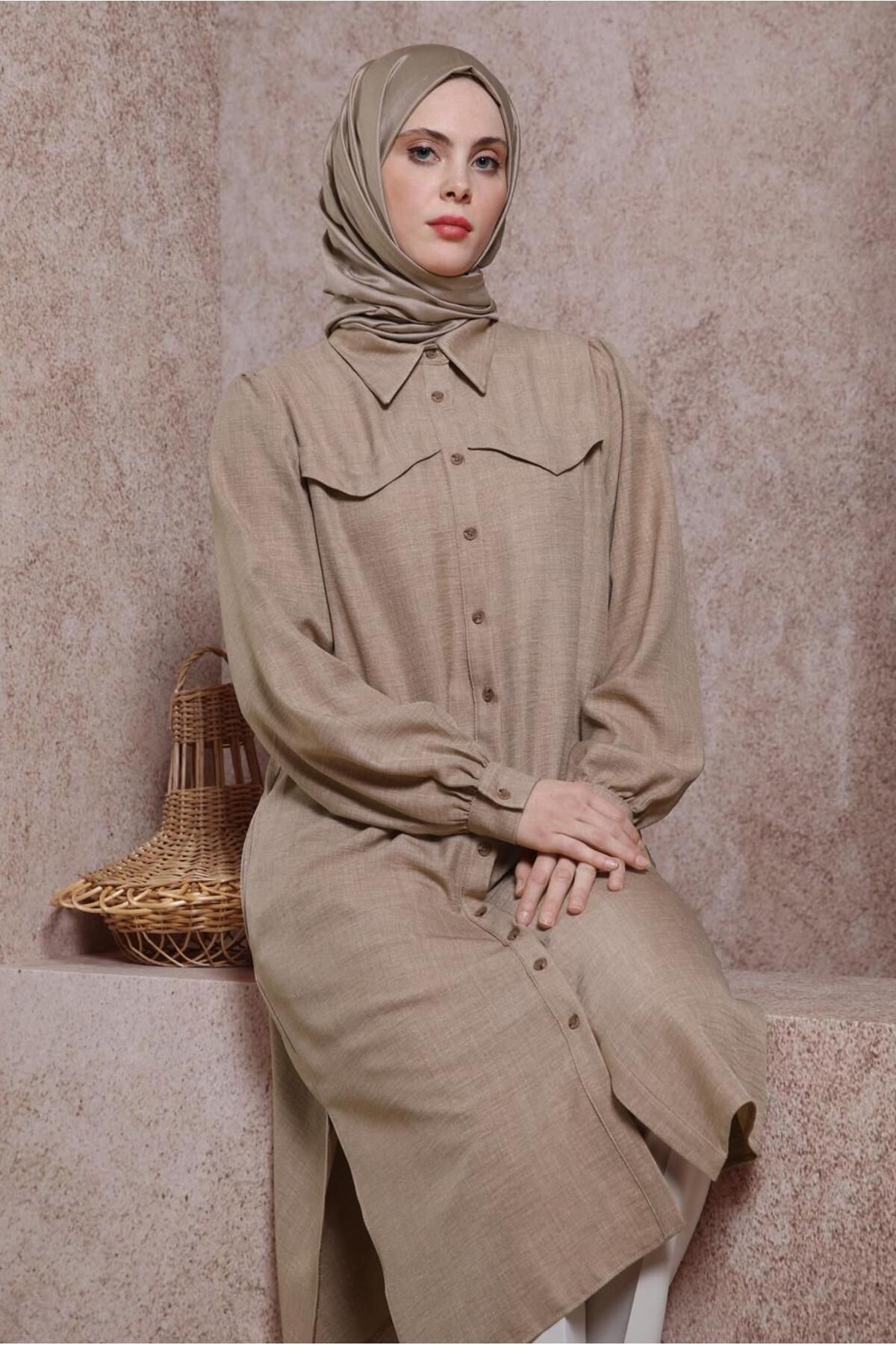 تونیک جزییات کمربند 44481 Alvina