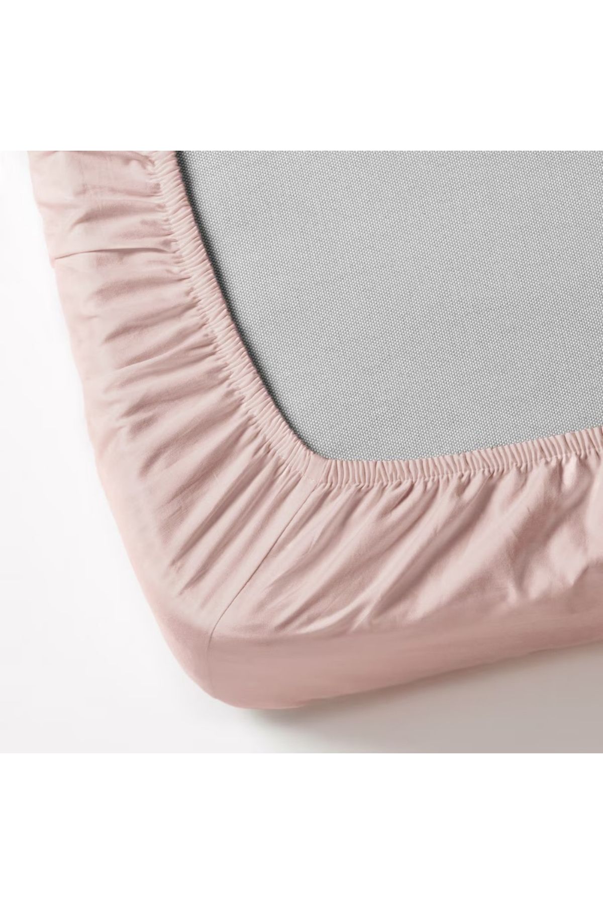 IKEA-DVALA Light Pink Fitted Sheet 160x200 cm – 100% Cotton, Soft, Durable & Breathable 4
