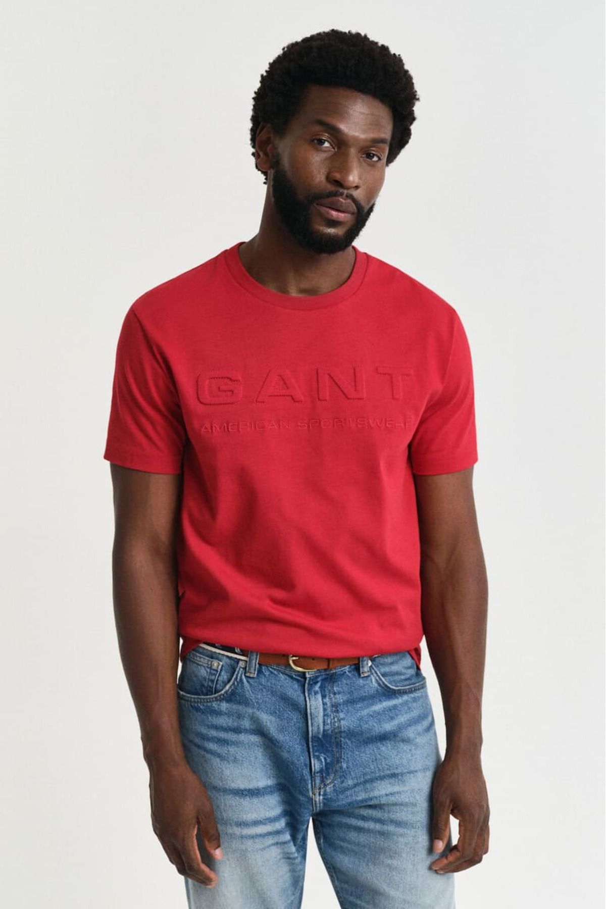 تیشرت مردانه برجسته - قرمز Gant