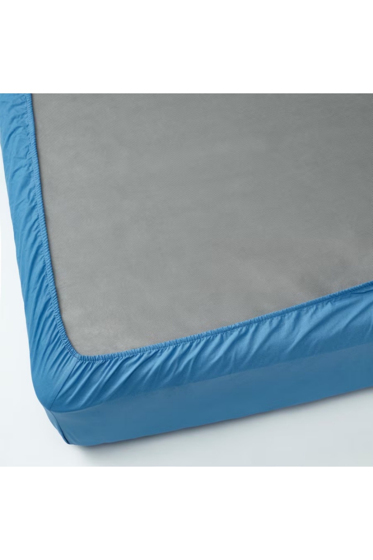 IKEA-DVALA Blue Fitted Sheet 160x200 cm – 100% Cotton, Soft, Durable & Breathable Bedding 5