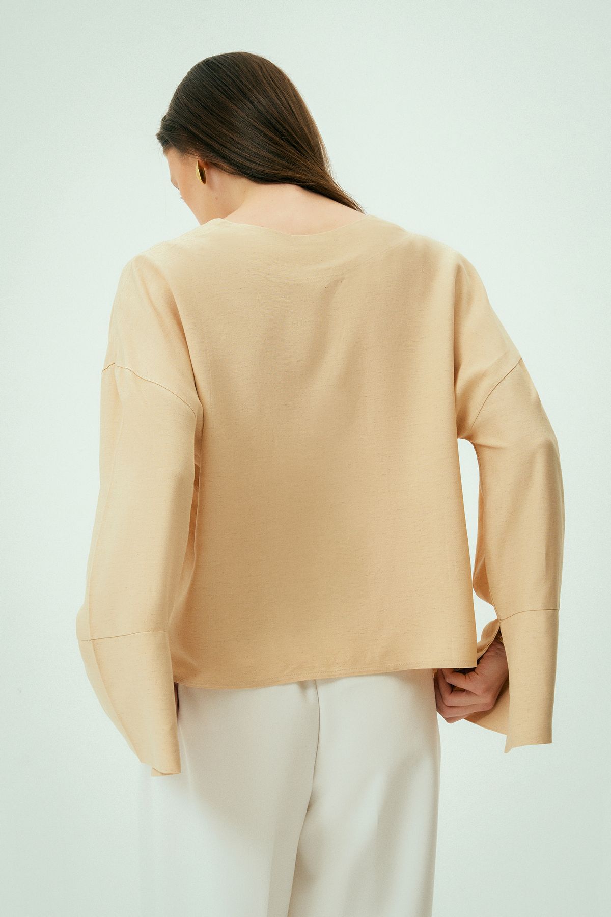 Wear Three Points-Glow Lace-Up Reversible Wearable Linen Shirt 3