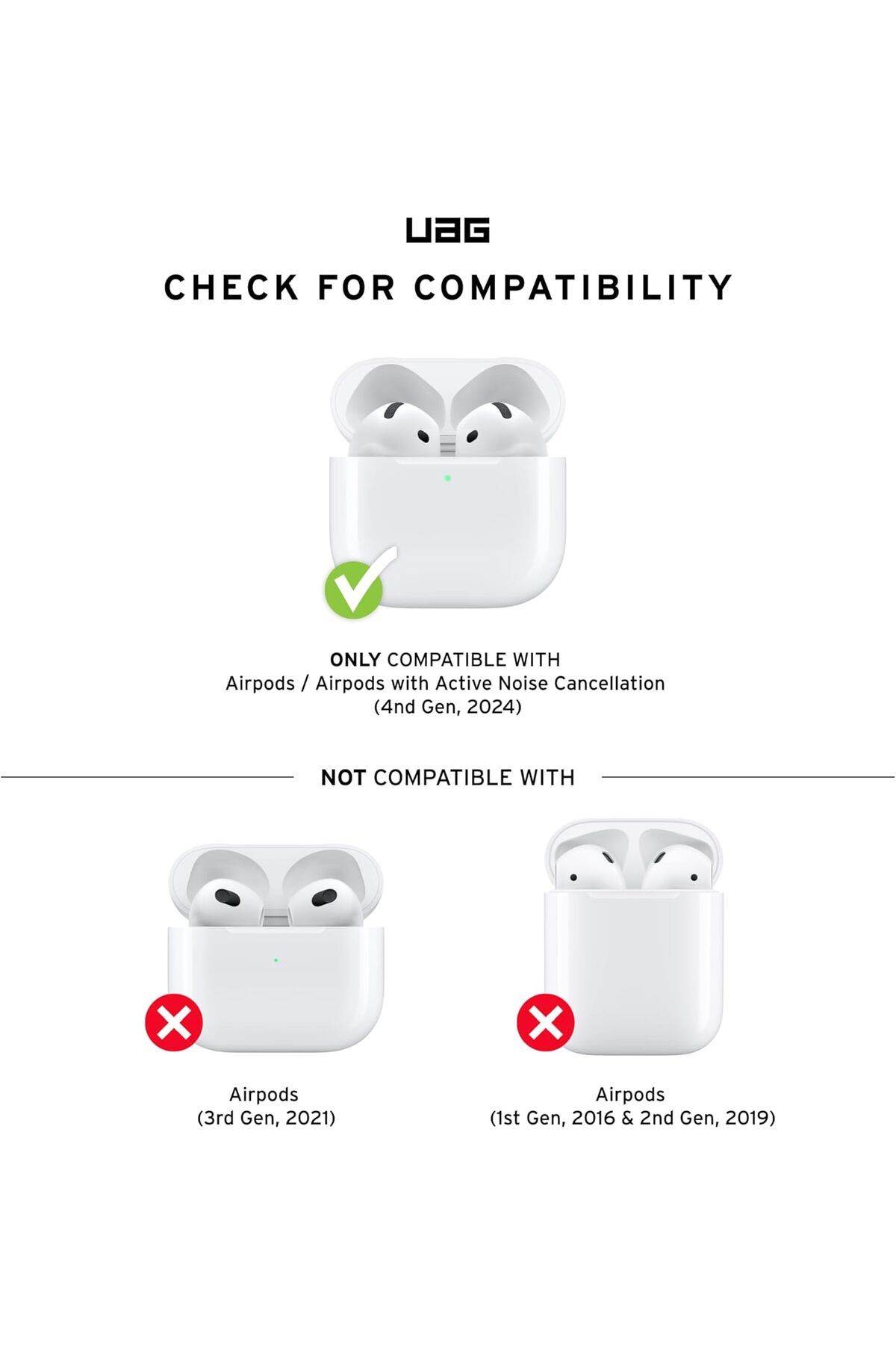 Urban Armor Gear-UAG Plasma for AirPods 4 case with Secure Lock & Carabiner - Olive Drab 2