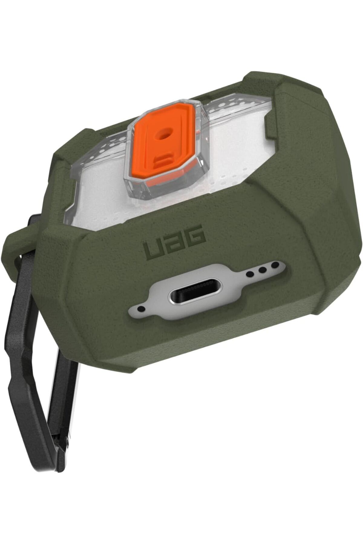 Urban Armor Gear-UAG Plasma for AirPods 4 case with Secure Lock & Carabiner - Olive Drab 7
