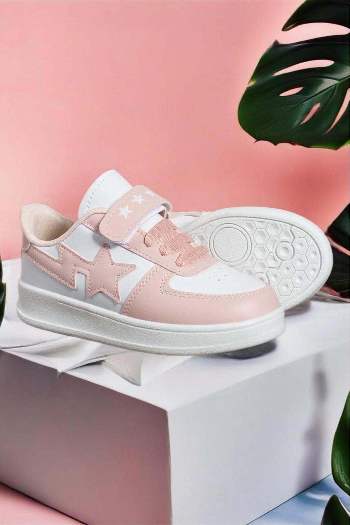 Oksit Stars Cırtlı Bağcıklı Erkek Kız Çocuk Spor Ayakkabı fotoğrafı 2 (önizleme)