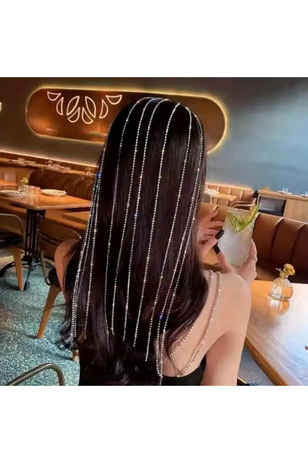 GÜMÜŞ RENK VİP TAŞLI SU YOLU TAÇ, LUXURY TAŞLI SAÇ AKSESUARI, SU YOLU TAÇ
