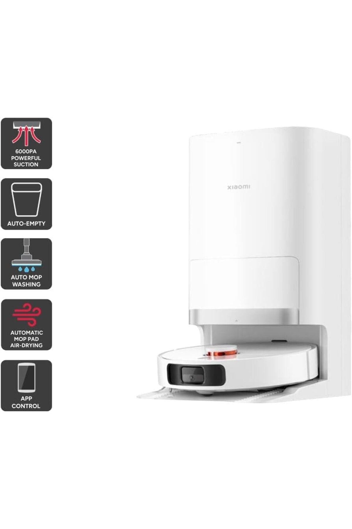 Xiaomi-Xiaomi Robot Vacuum X20+ With All-In-One Smart Base Station 6000Pa Suction Power 5