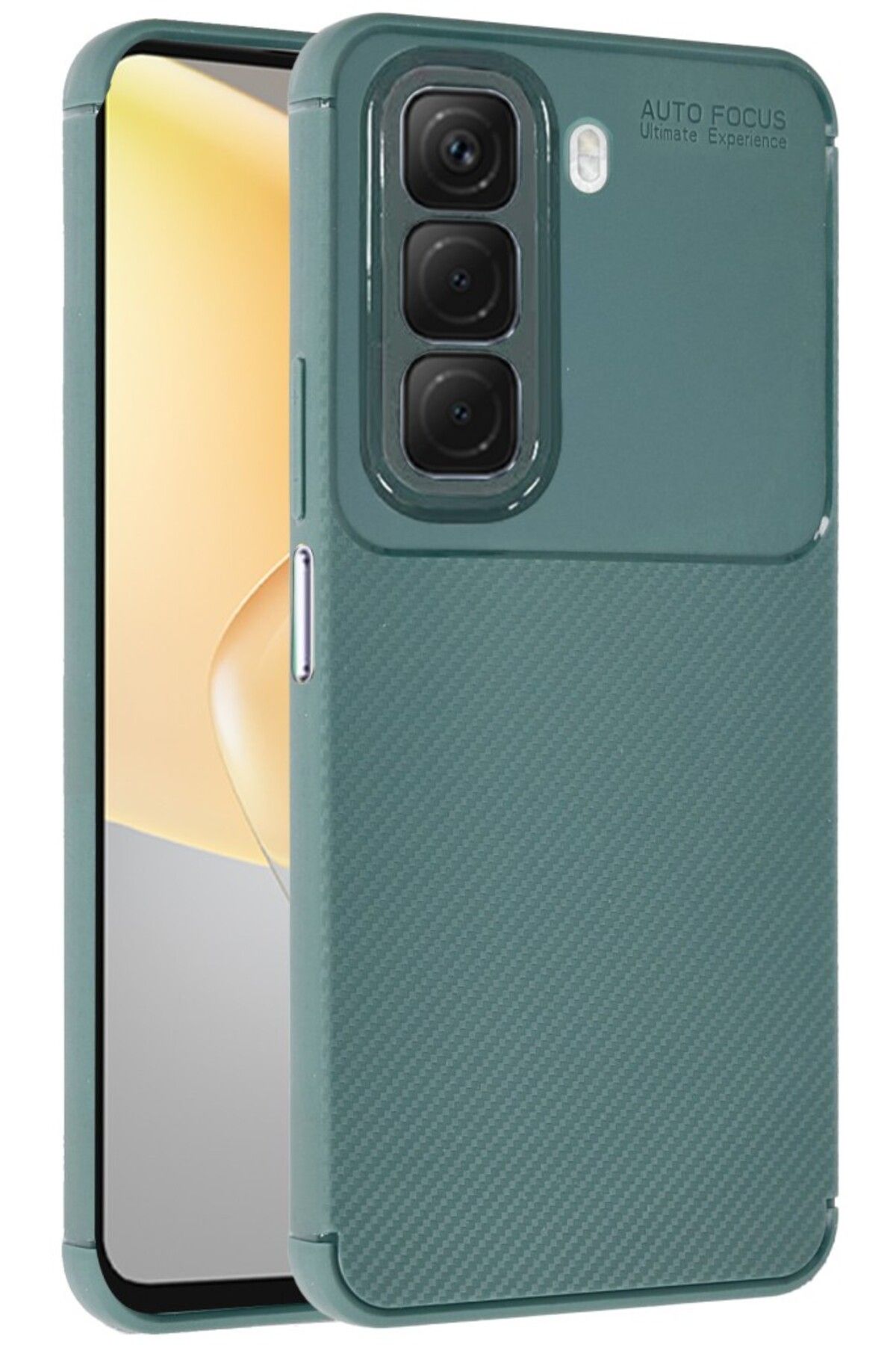 UnDePlus İnfinix Hot 50 4G Kılıf Karbon Silikon Case Kapak