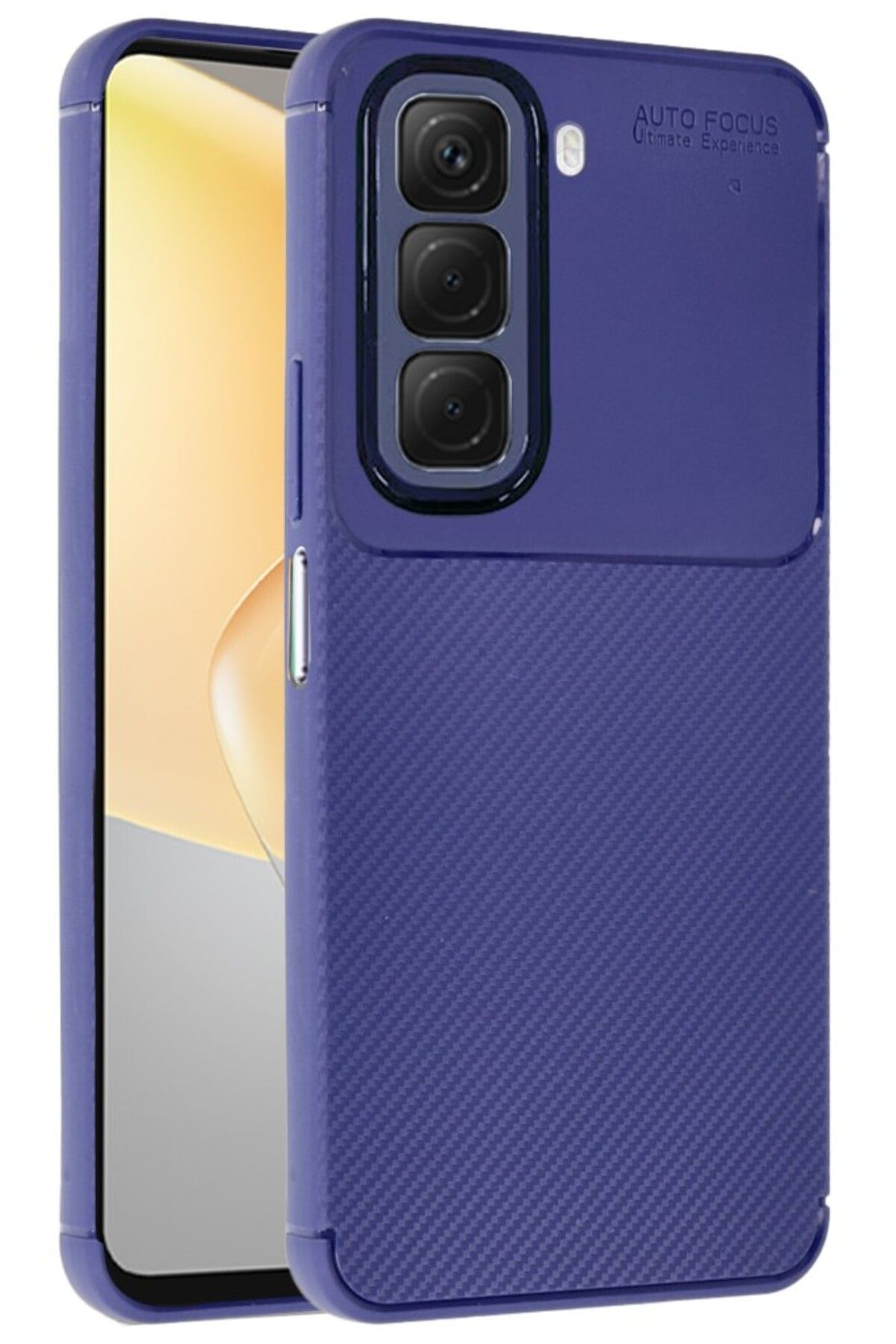 UnDePlus İnfinix Hot 50 4G Kılıf Karbon Silikon Case Kapak