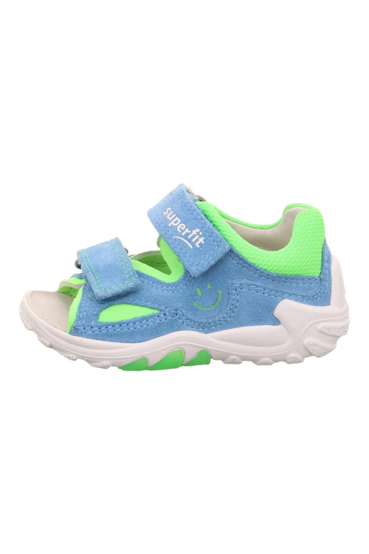 Superfit-Blue Leather First Step Sandals - Smile Leather 1