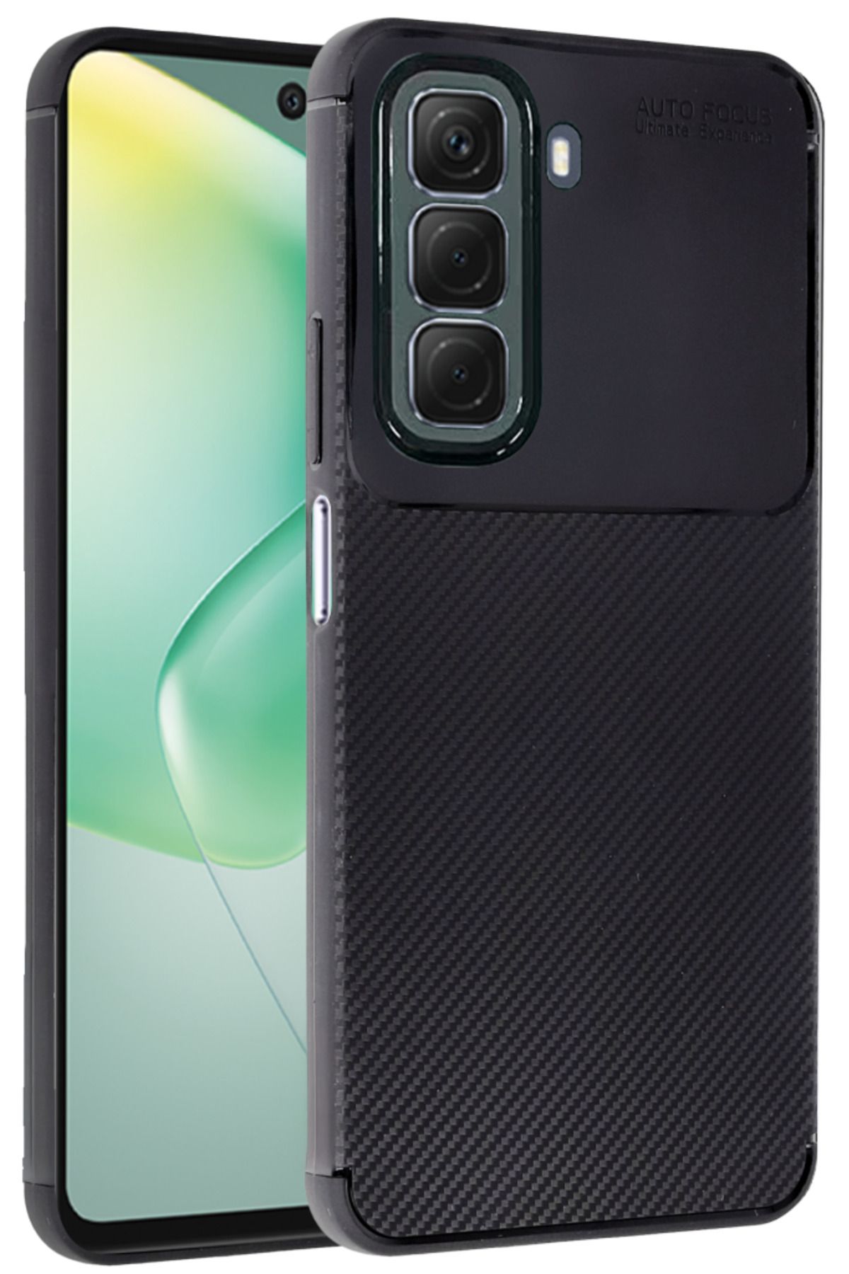 UnDePlus İnfinix Hot 50 4G Kılıf Karbon Silikon Case Kapak