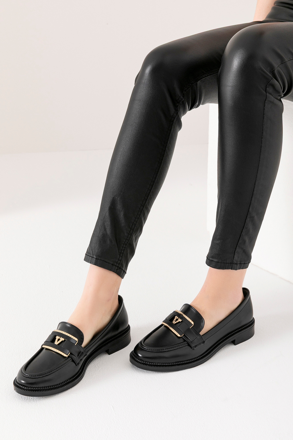 golder-Parma Γυναικεία Μαύρα Loafer Casual Loafer καθημερινά παπούτσια 2