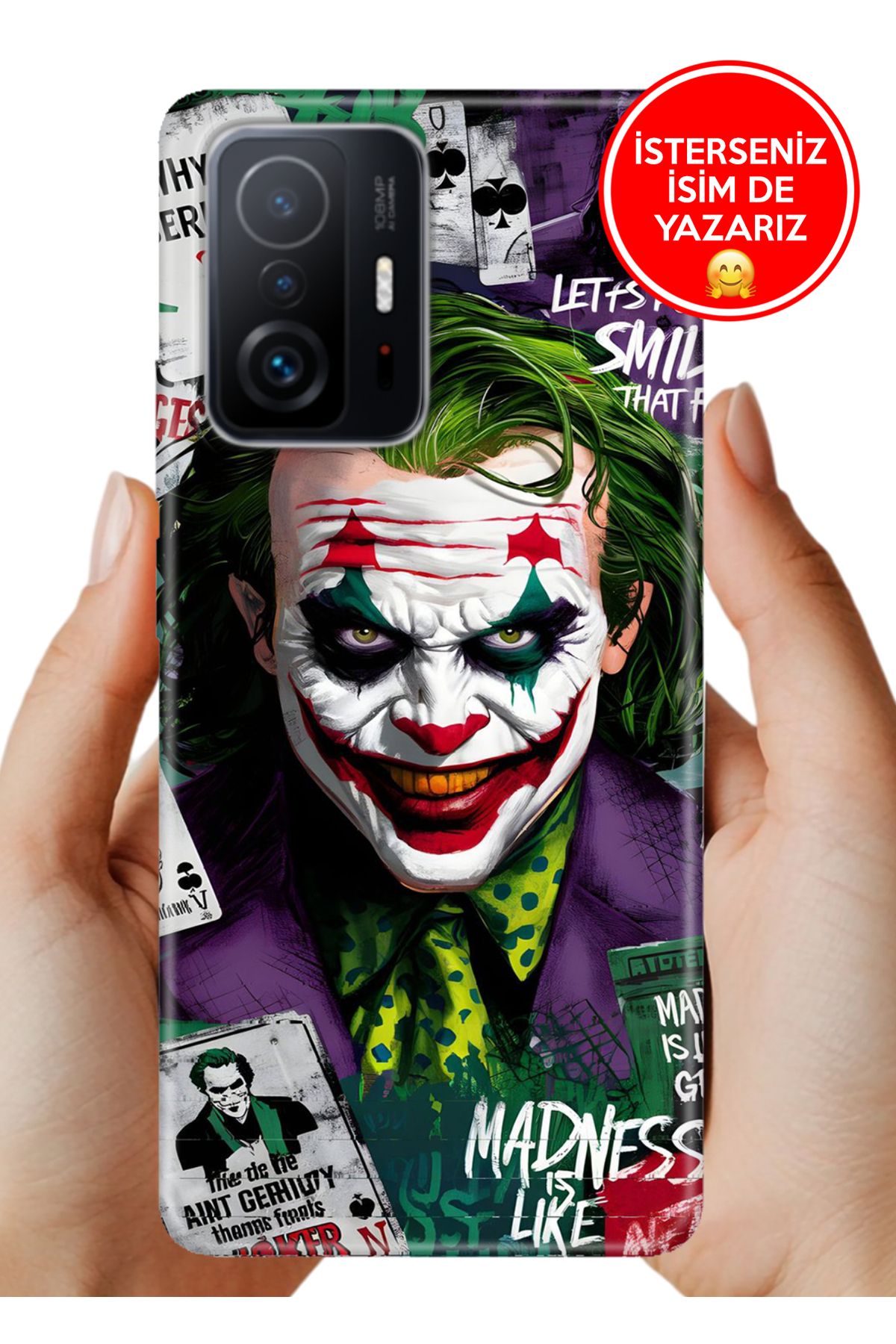 Cekuonline Xiaomi Mi 11T- 11T Pro Kılıf 0.35 mm Resimli Silikon Joker--Smile