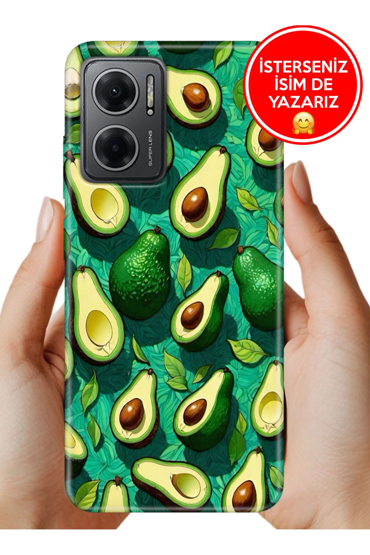 Cekuonline Redmi Note 11E Kılıf Baskılı Life Style Kapak Silikon Avocados