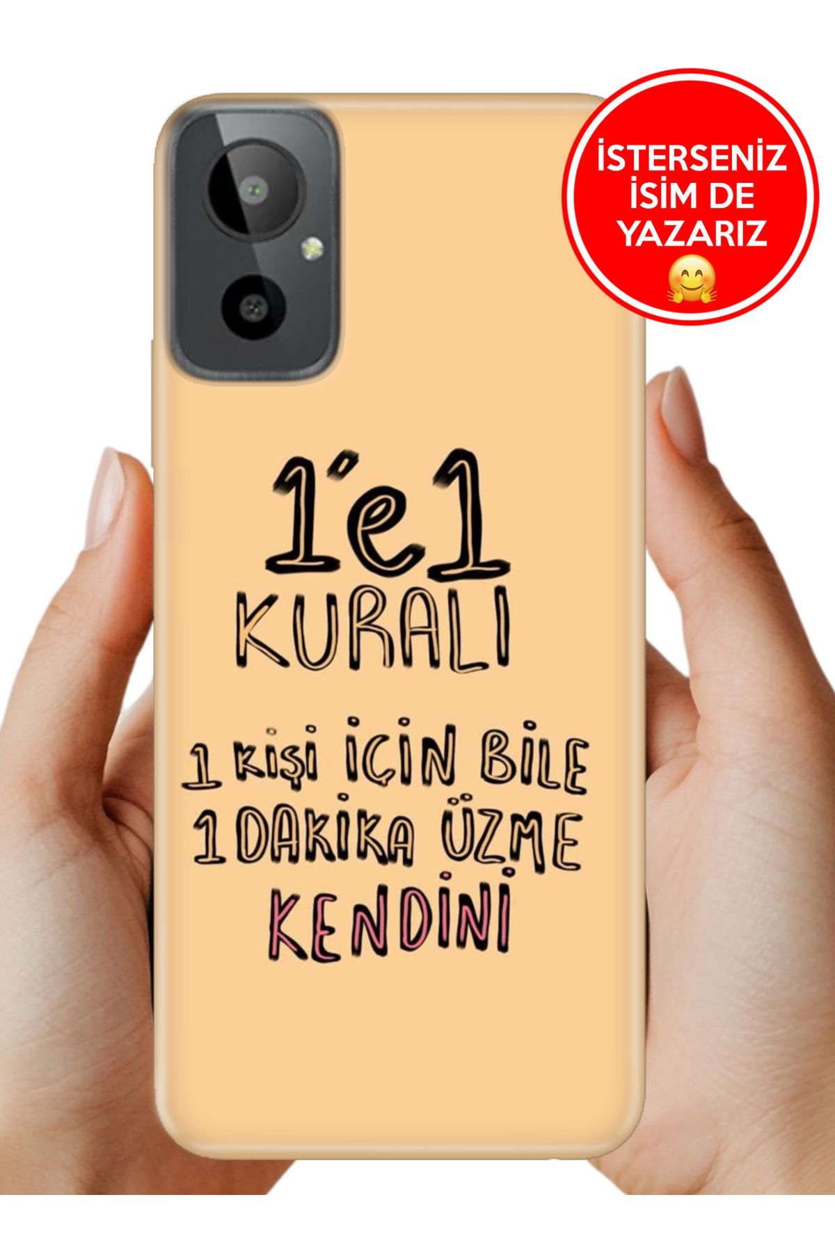 General Mobile GM 23 SE G314 Kılıf Desenli Baskılı Kamera Korumalı ZRR Silikon 1e1 Kuralı