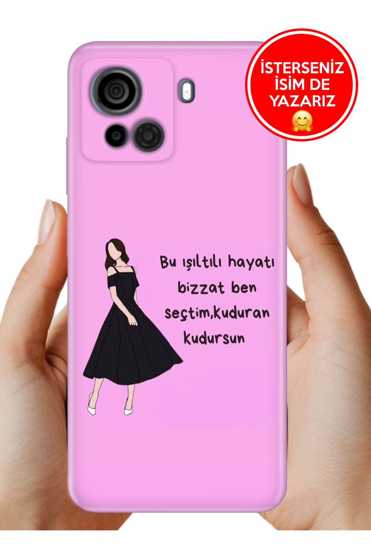 Cekuonline Casper Via F30 4G / 4.5G Kılıf Cekuform Desenli Art Silikon Ben Seçtim