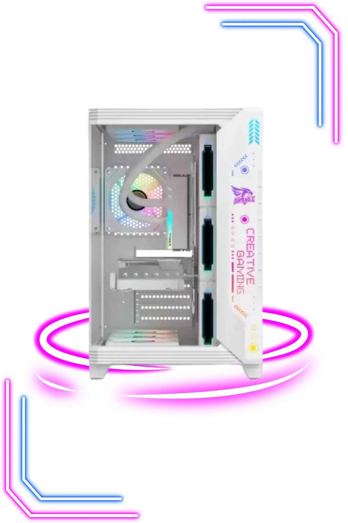 RYZEN 5 7500F-RTX 4060 8 GB-32 GB RAM-1 TB M2 SSD-STROM WHITE AKVARYUM KASA-3060MM SIVI SOĞUTMA