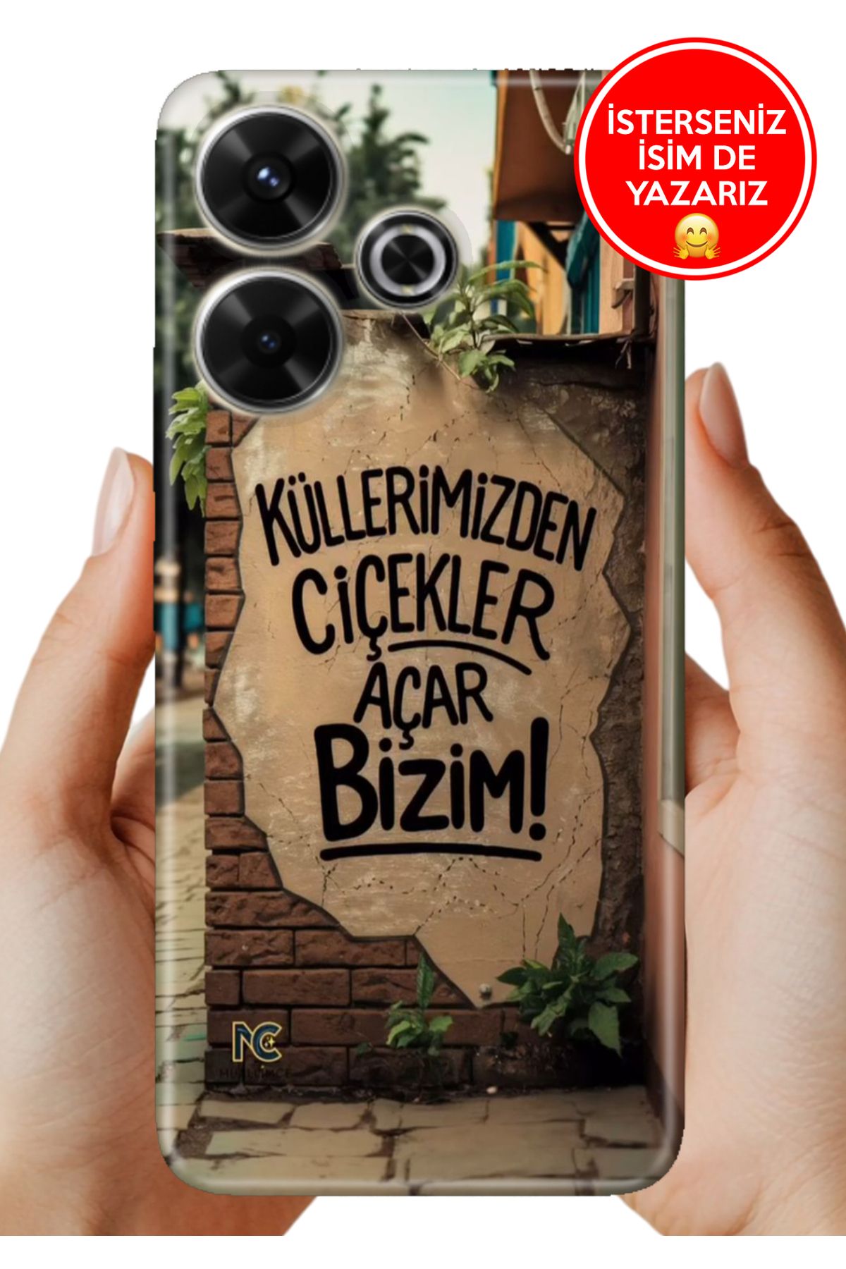 Cekuonline Xiaomi Redmi 13 4G Kılıf Baskılı Life Style Kapak Silikon Çiçekler Açar