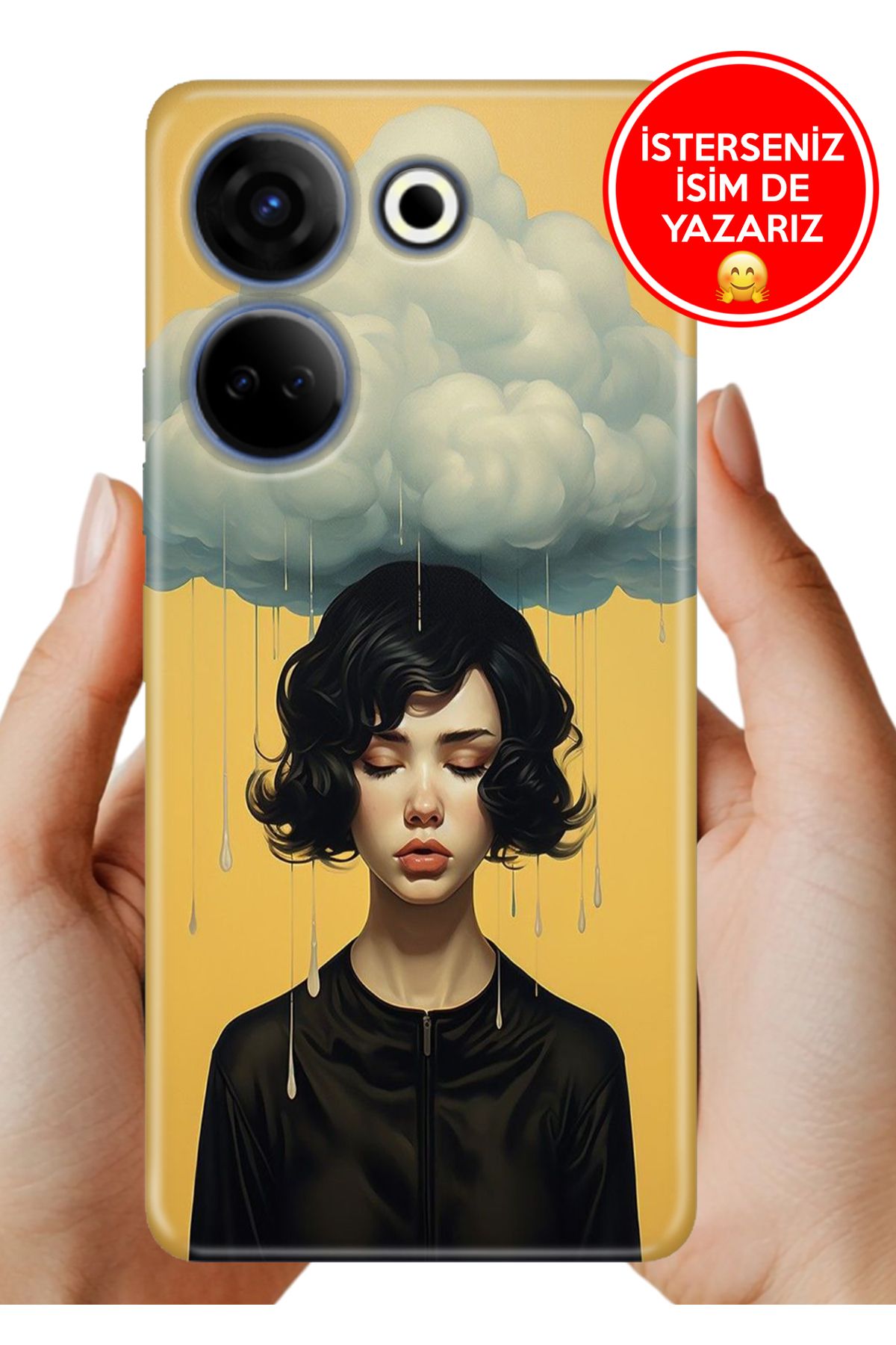 TECNO Camon 20 Pro 4G Kılıf Telefon Kılıfı Tasarım Kapak Yalnız Başına