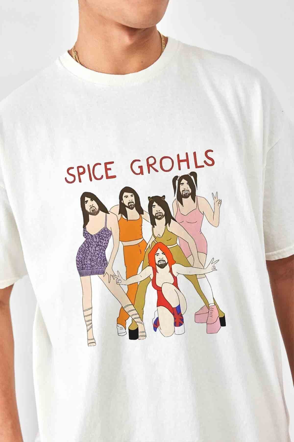 Tee&more.-Dave Grohl Spice Grohls Printed Unisex Oversize Premium T-shirt 1