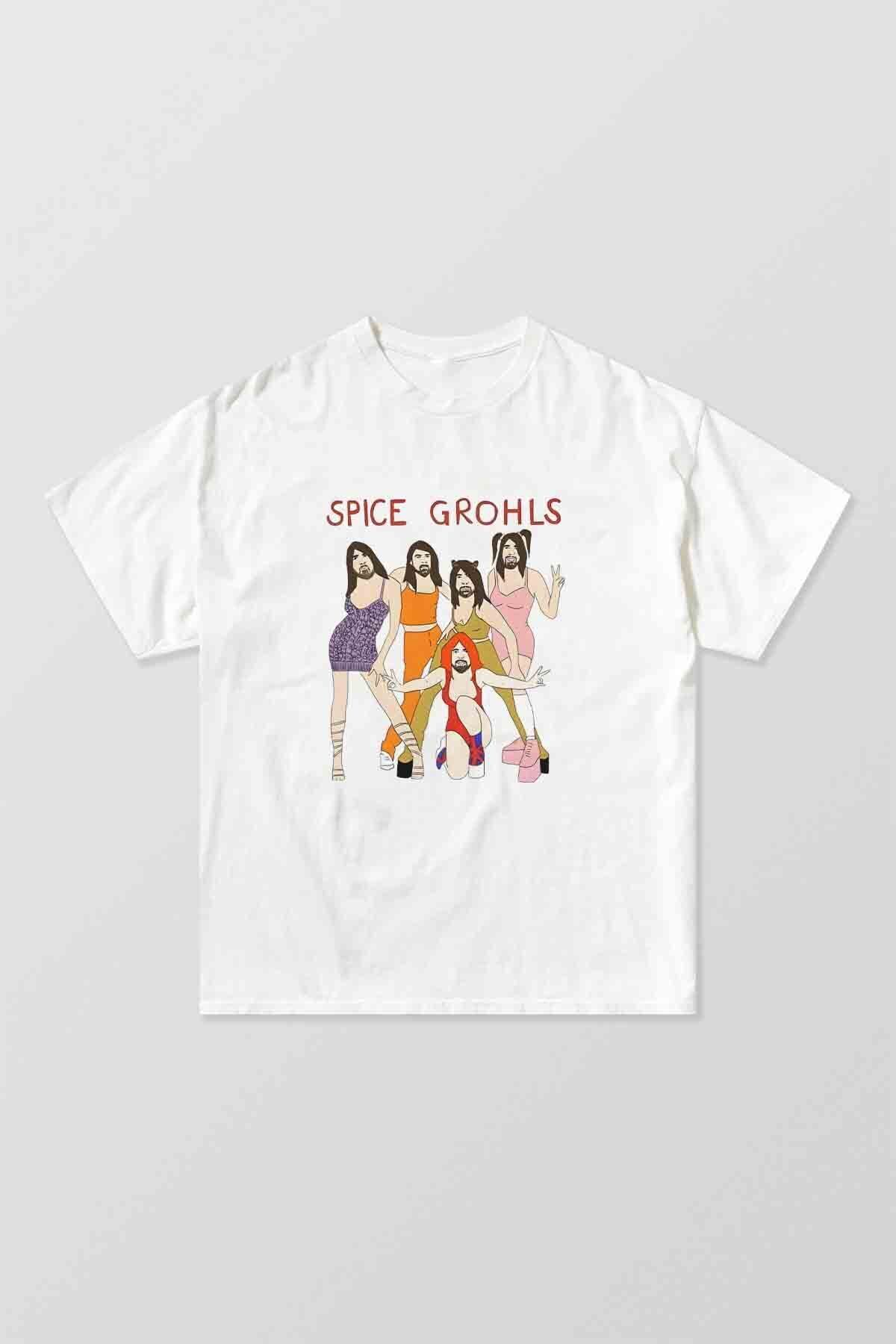 Tee&more.-Dave Grohl Spice Grohls Printed Unisex Oversize Premium T-shirt 3