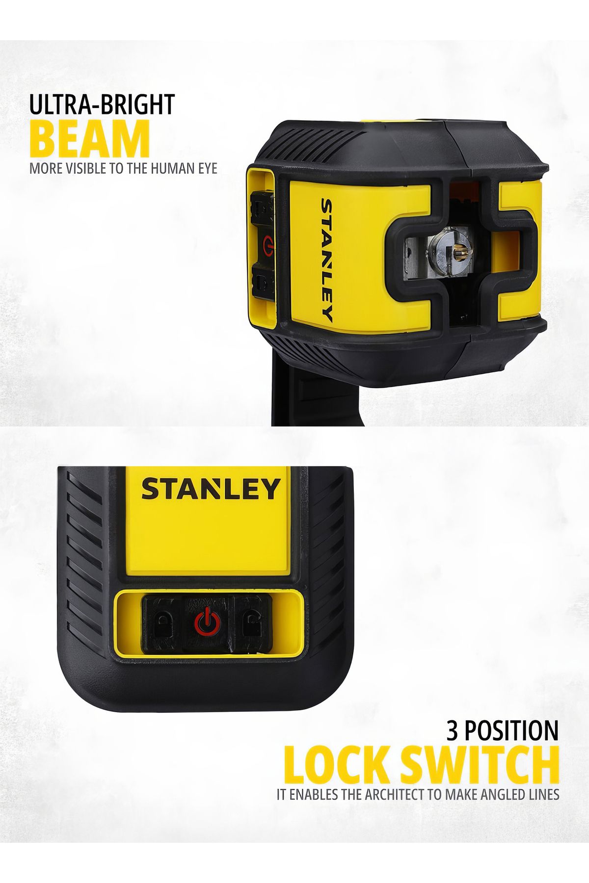 Stanley-Cross Line Cubix Laser Level Red Beam - Range 12M - Level 4 Degree, Stht77498-1 4