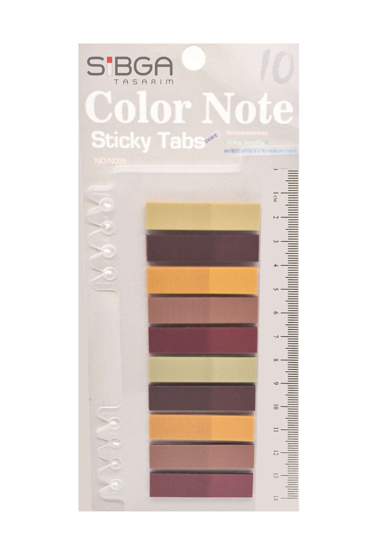 sibga tasarım Hârtie De Notițe Post-it Colorată Transparentă - 200 De Coli Autocolant Cu Semne De Carte - One Size