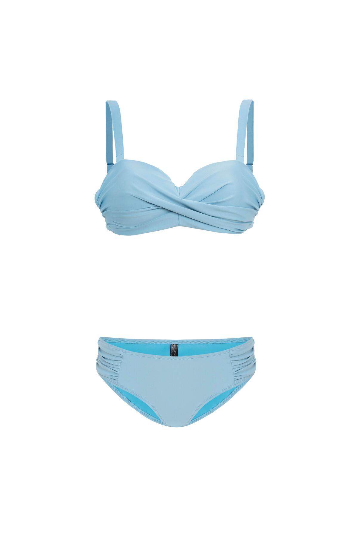 AQUAVİVA Aquaviva Kadın Turkuaz Biana Dönen Straplez Bikini Takımı