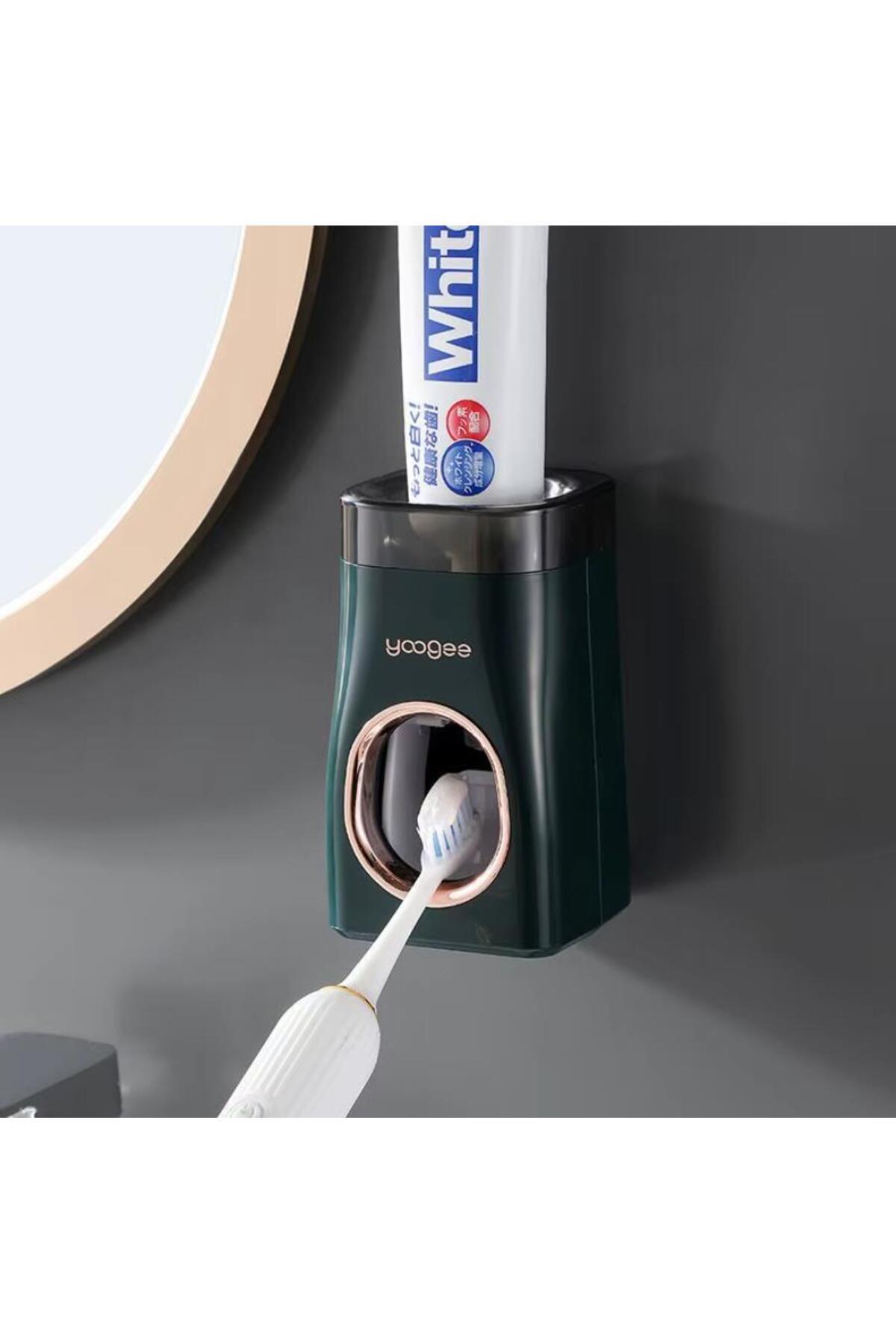 Hayveys Diş Macun Sıkacağı,Diş Fırçası Tutucu Yapışkanlı Banyo Organizer