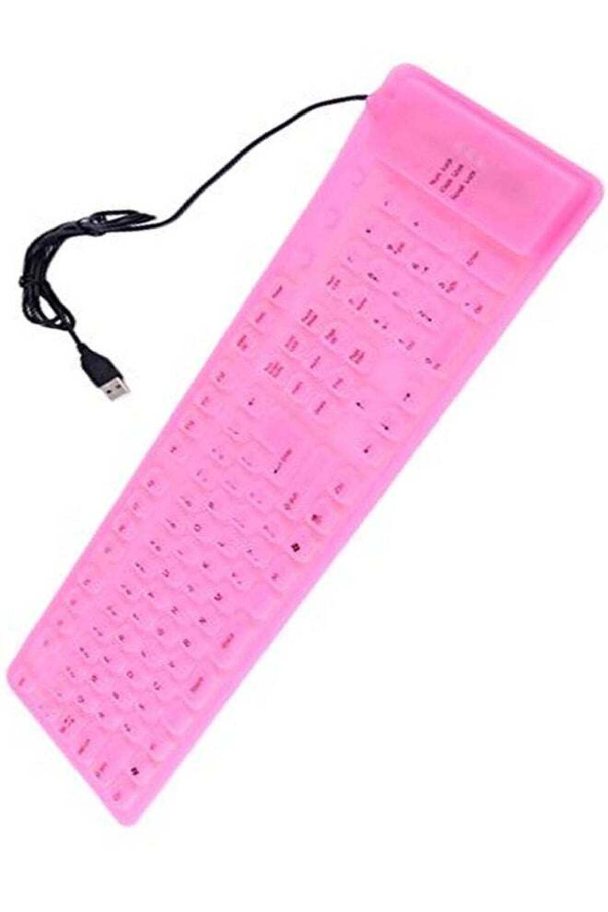Generic-FLEXIBLE SILICONE KEYBOARD 109 KEYS - PINK 1