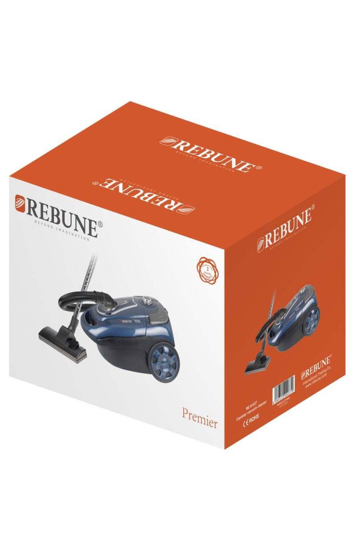 ريبون مكنسة كهربائية بكيس غبار 3 لتر ازرق قوة شفط قصوى 2000 واط RE-9-037