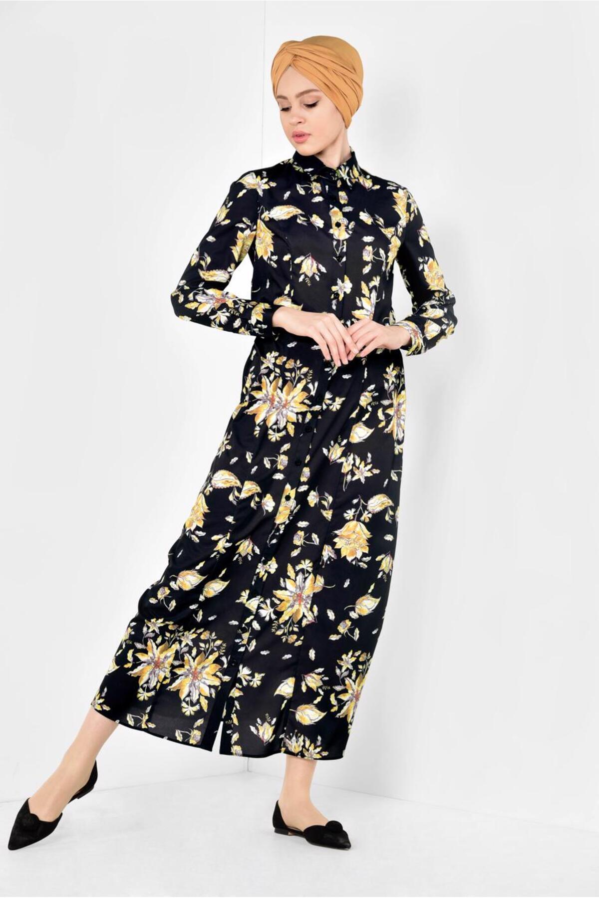 آلوینا تونیک بلند طرح گلدار ۴۹۴۰