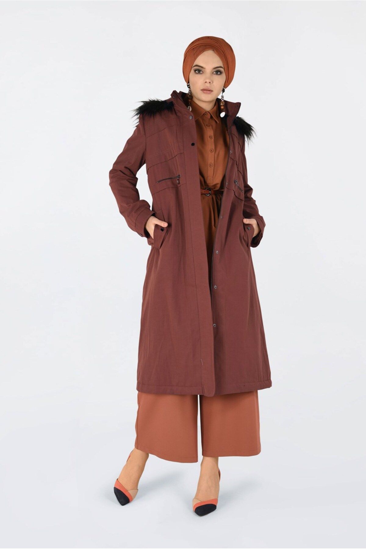 جیب کلاه دار خزدار PARKA 9761 Alvina