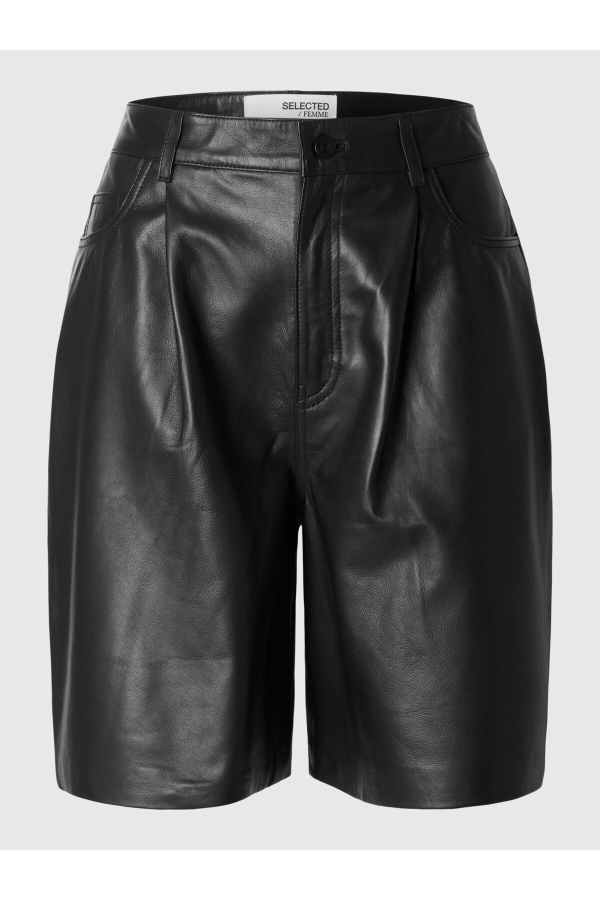 Selected Femme-Ledershorts High Waist 2